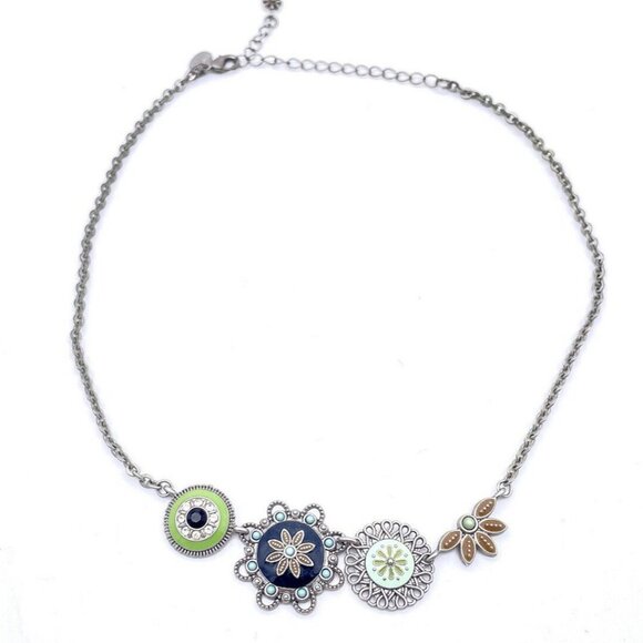 Lia Sophia Vintage style Silver Toned Necklace - Picture 1 of 3